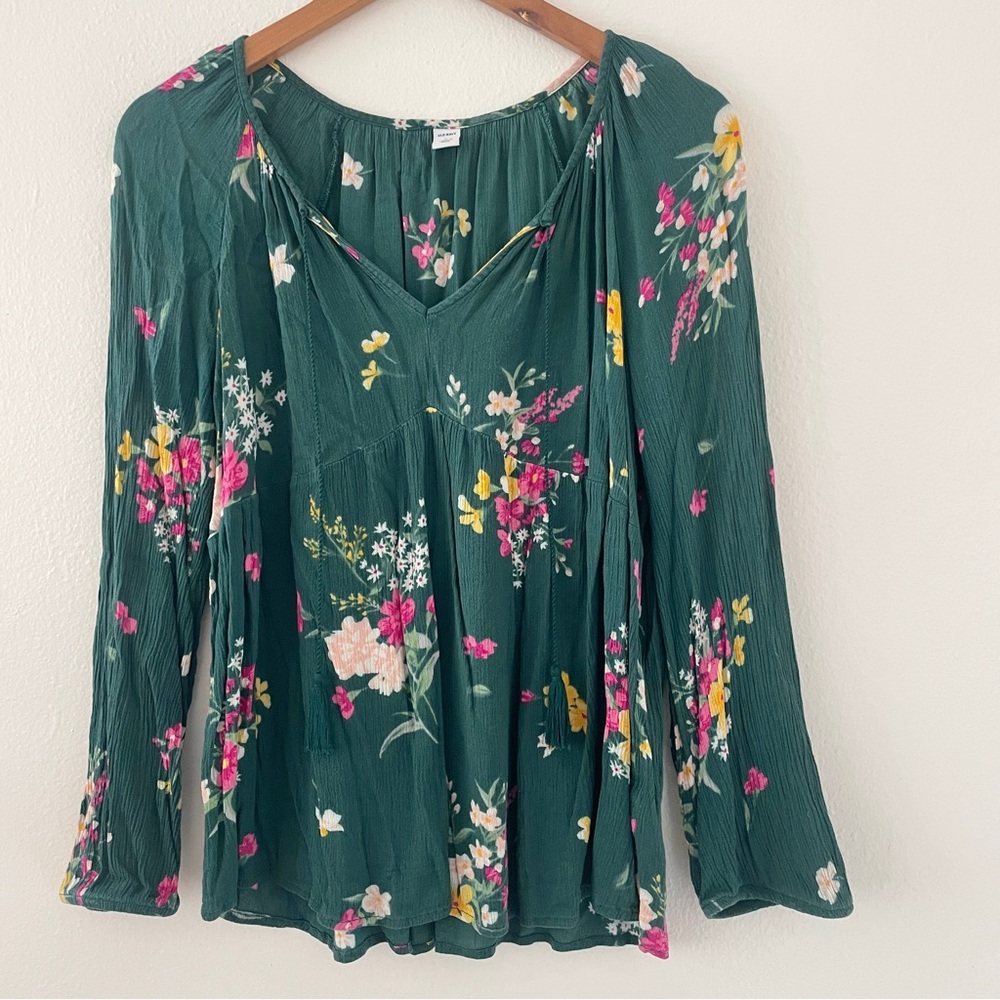 Old Navy Long Sleeve Tunic Top - Green - Picture 1 of 3